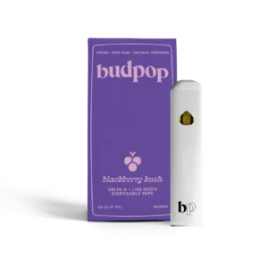 Budpop Delta 8 + Live Resin 2g Disposables (1600 mg) – Blackberry Kush